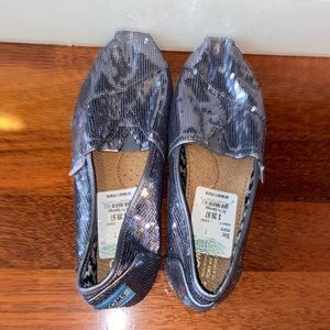 Silver Sparkly Toms